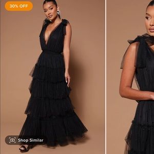 Nya Tiered Tulle Black Dress Fashion Nova Luxe